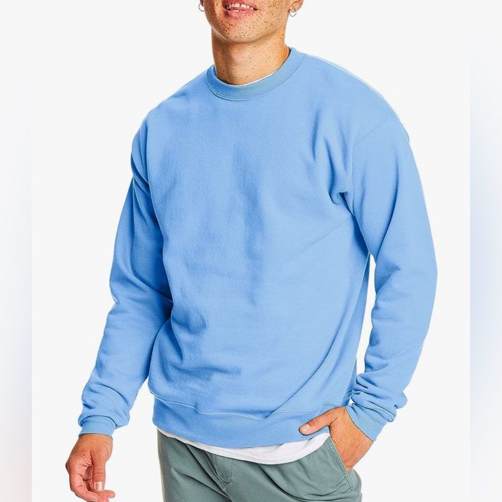 Hanes light blue sweatshirt
Soft Like new stain not super noticable large